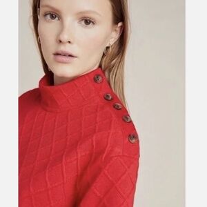Anthropologie Sunday in Brooklyn Mollie Button Shoulder Sweater Top, Size XS